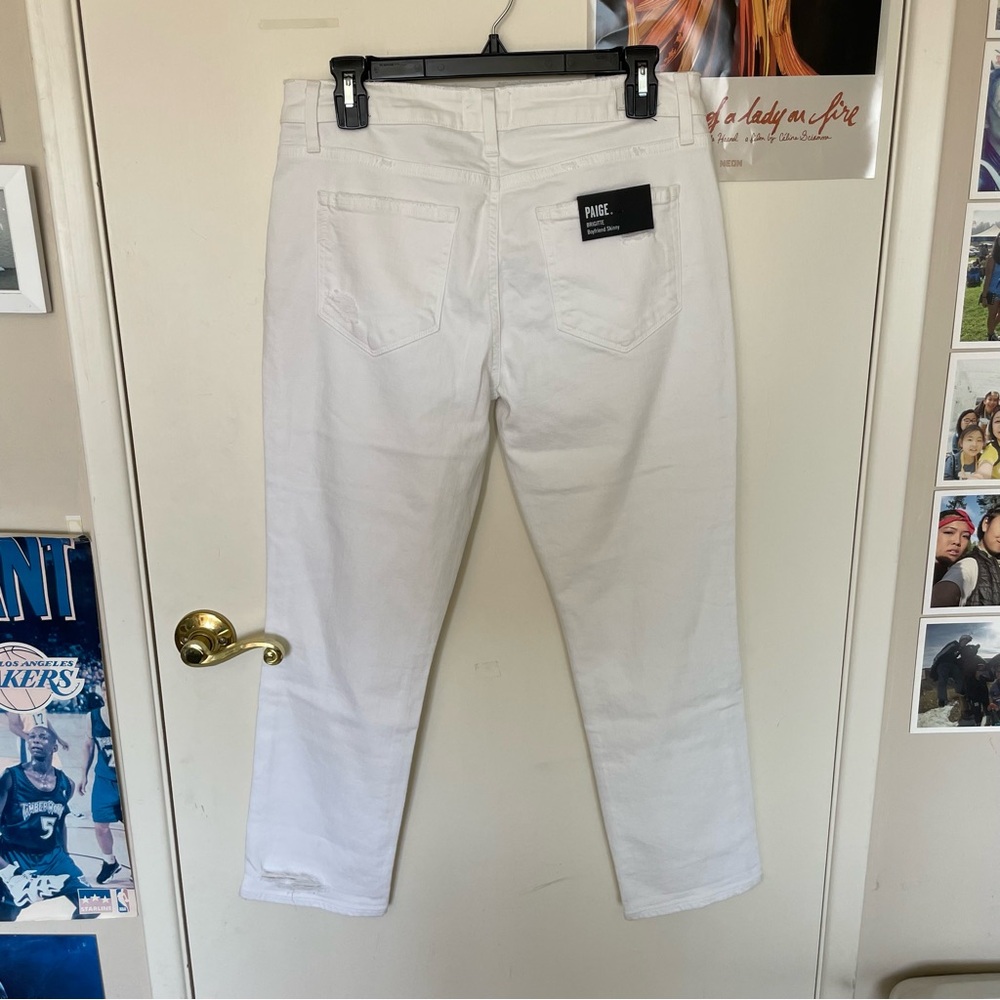 PAIGE Bright White Destructed Jeans - Picture 5 of 7